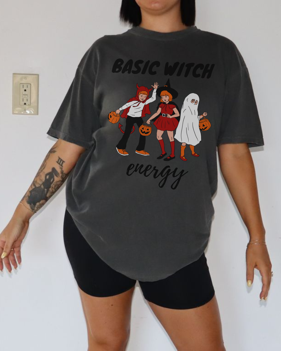 Basic Witch Energy Shirt – Trendy Halloween Tee for Women