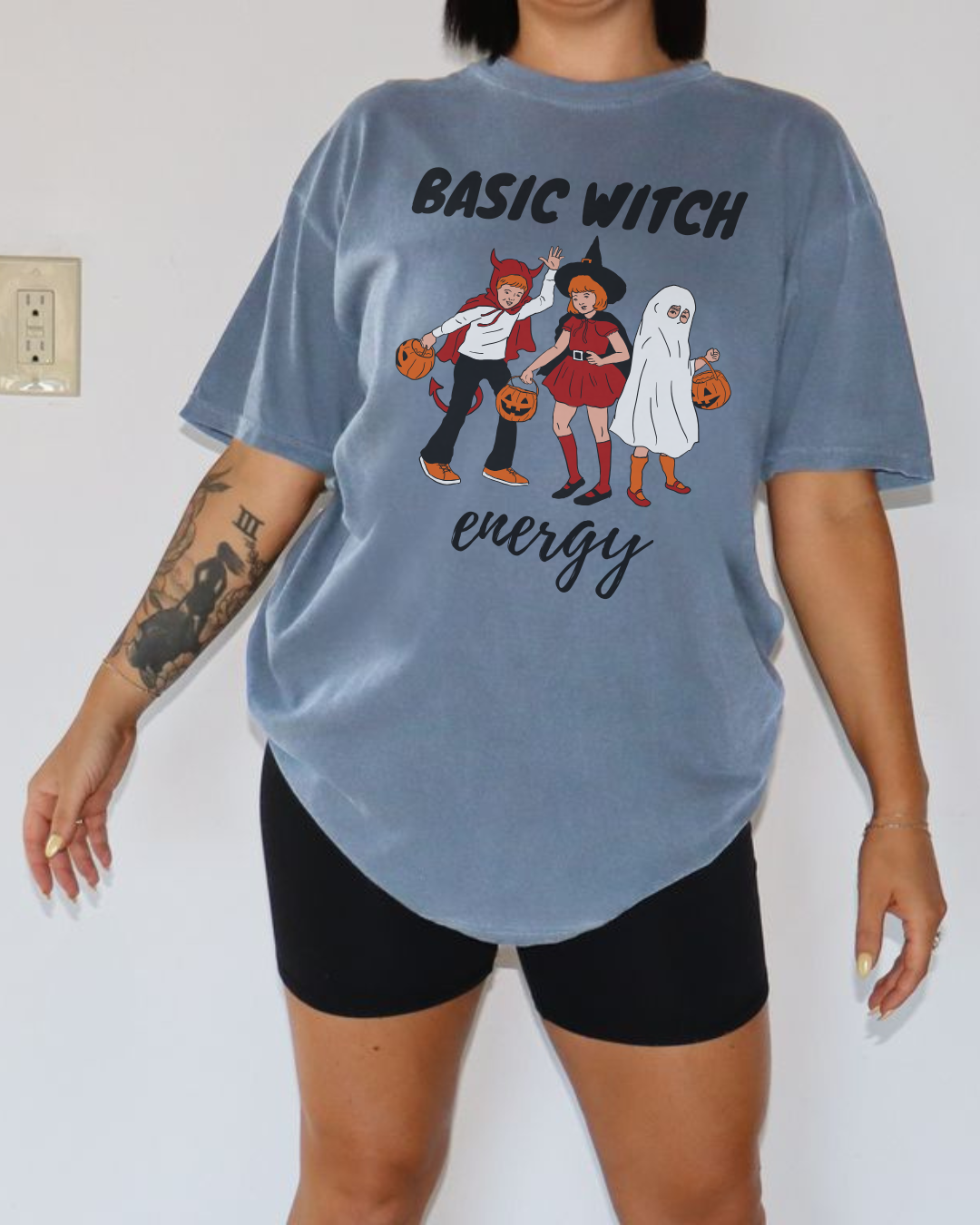Basic Witch Energy Shirt – Trendy Halloween Tee for Women