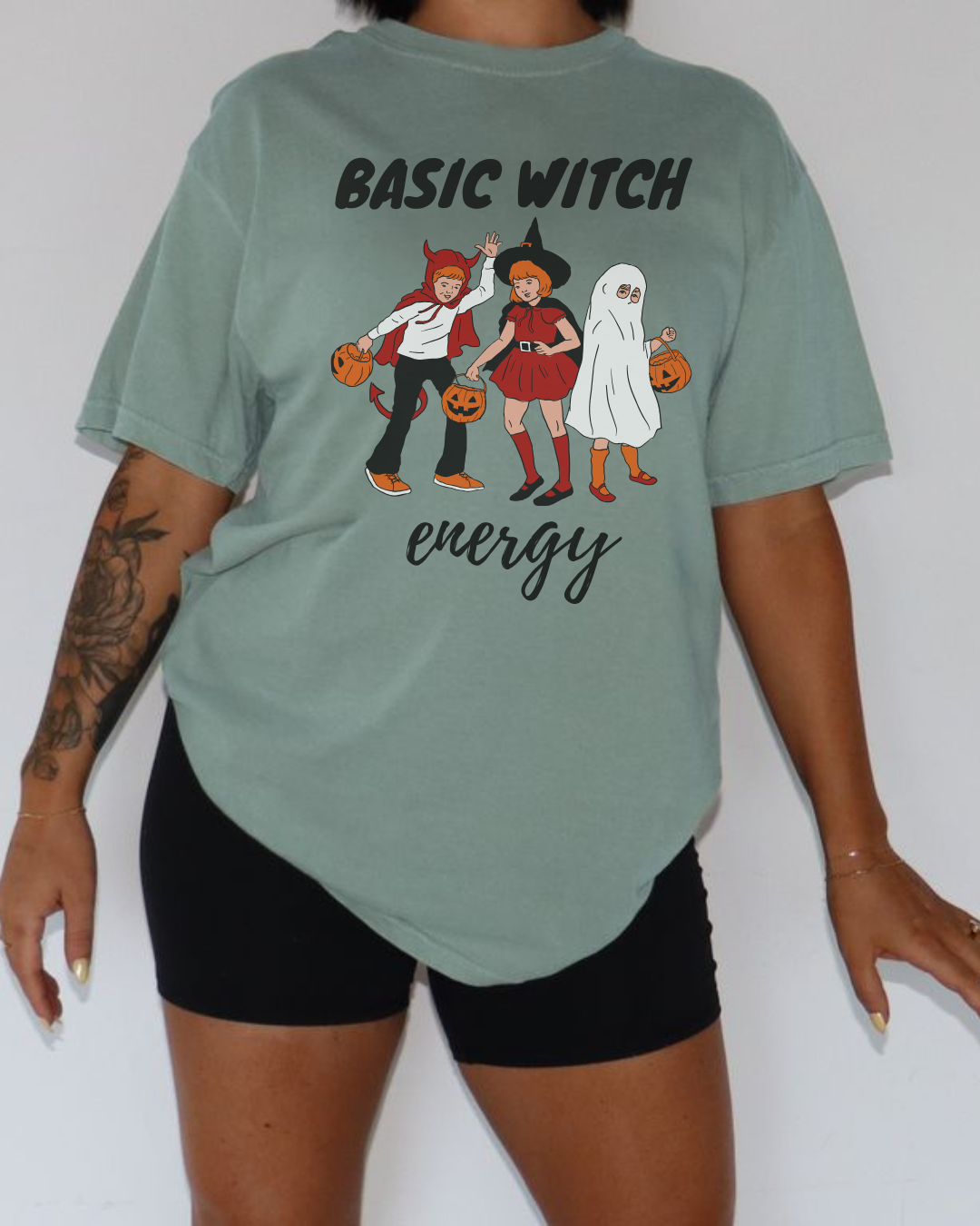 Basic Witch Energy Shirt – Trendy Halloween Tee for Women