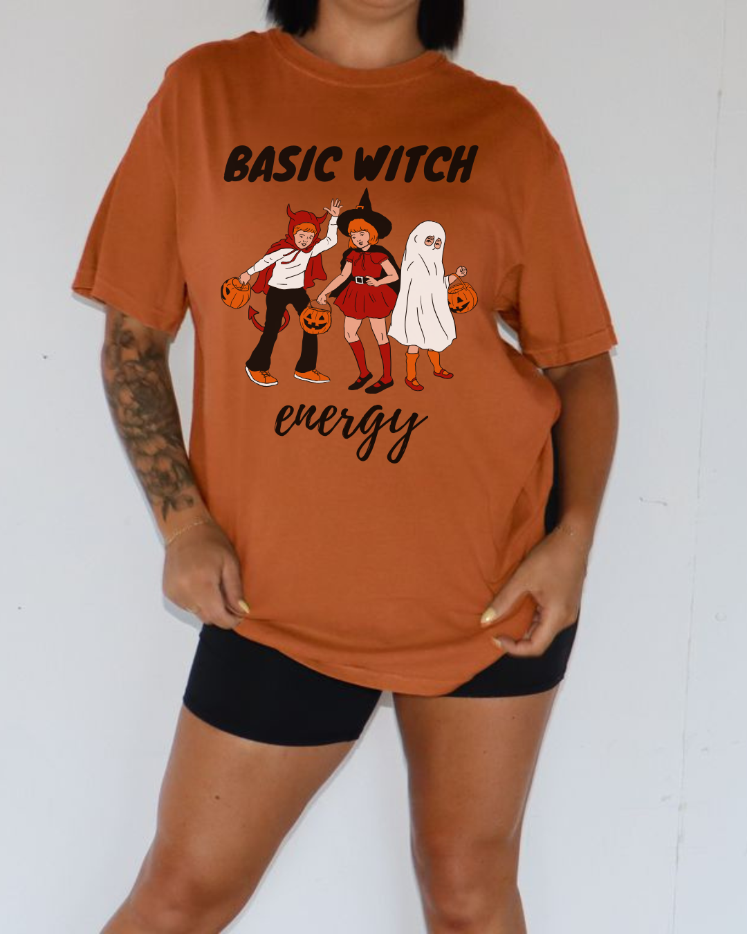 Basic Witch Energy Shirt – Trendy Halloween Tee for Women