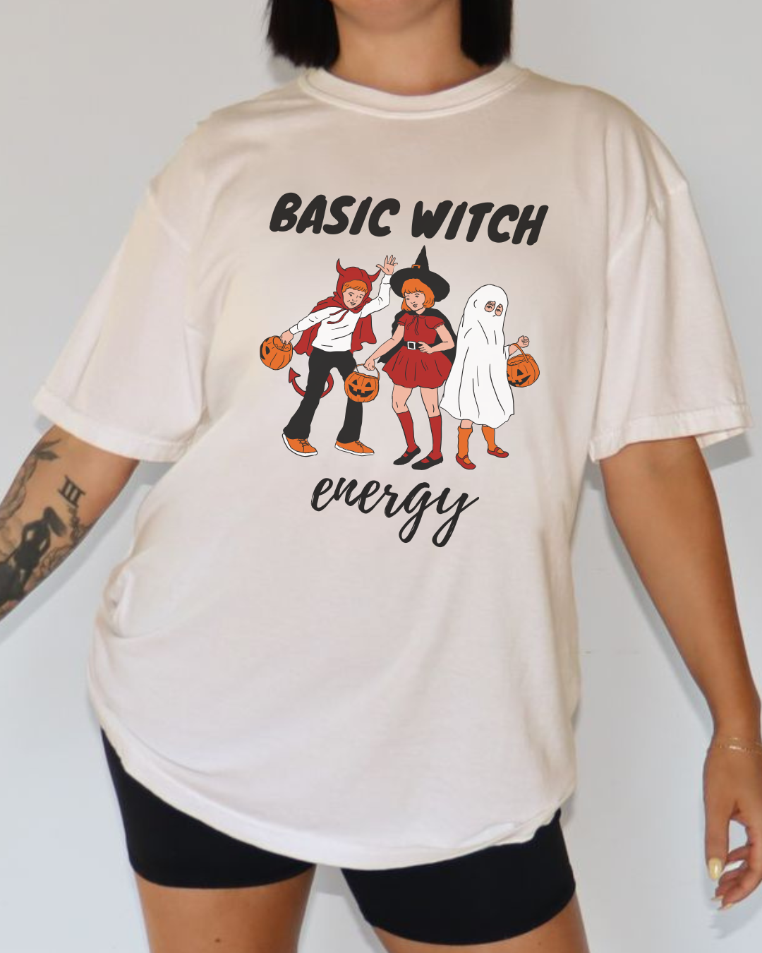 Basic Witch Energy Shirt – Trendy Halloween Tee for Women