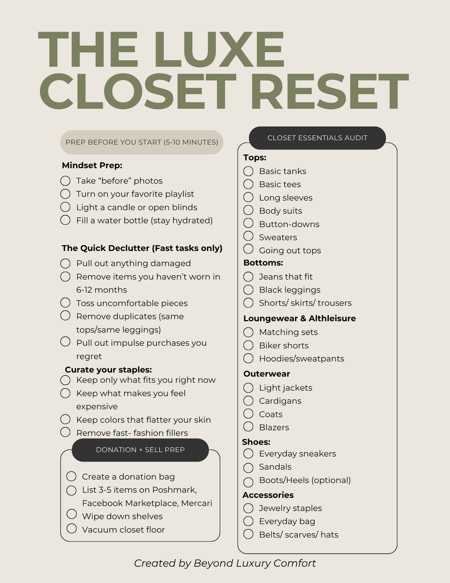 The Luxe Closet Reset