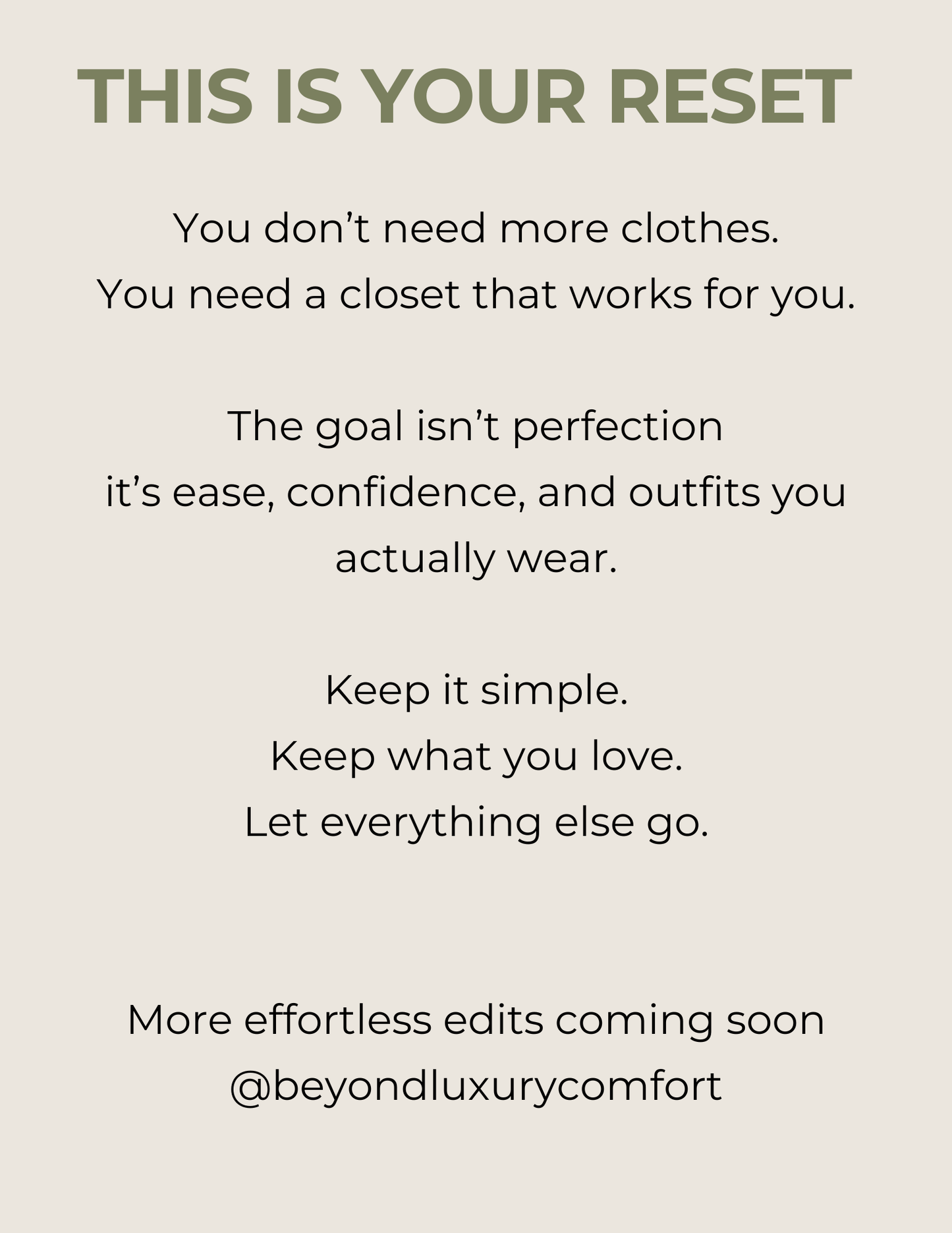 The Luxe Closet Reset